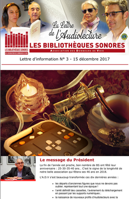 Newsletter de l'Association des Donneurs de Voix