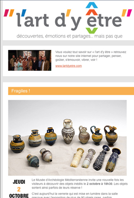Newsletter L'art d'y être