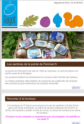 Newsletter de l'Hôtel-Restaurant O Gayot