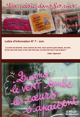 Newsletter de Poésie dans les rues par Henri Mérou