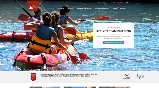 Page d'accueil du site active-road.com Organisateur d'Activités de Tourisme & Événements Entreprises dans les Calanques de Marseille et la Région Provence-Alpes-Côte-d'Azur